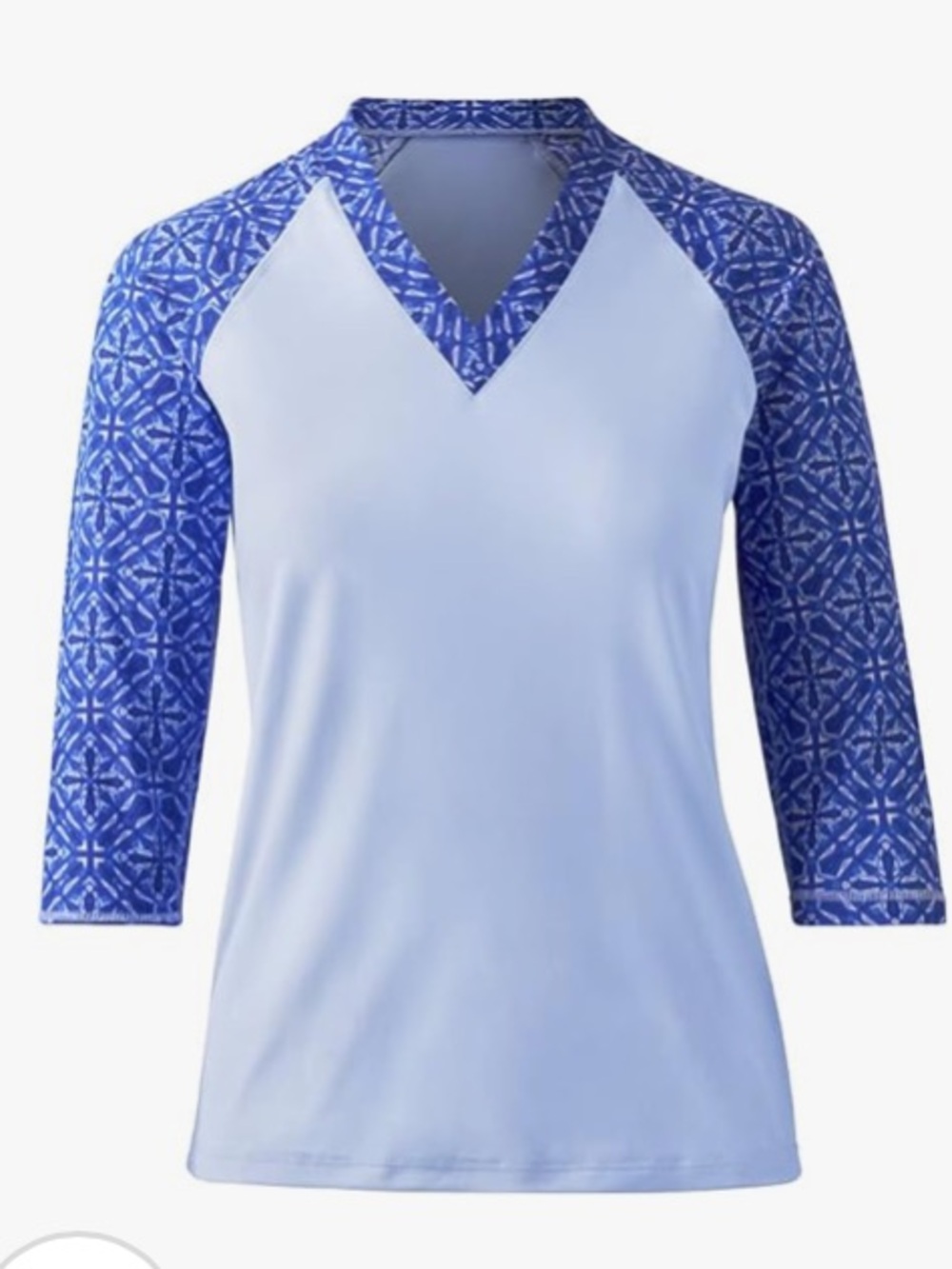 UV SKINZ V Neck Sun Swim Shirt Women’s 2X UPF 50+ Sun Protection Rashguard Top